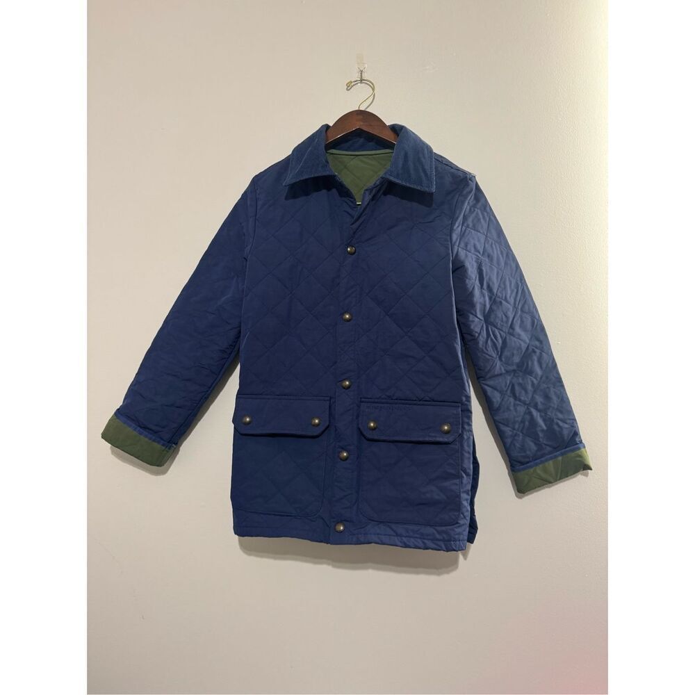 Vintage y2k Vineyard Vines diamond quilted chore barn coat lined‎ XS navy jacket
